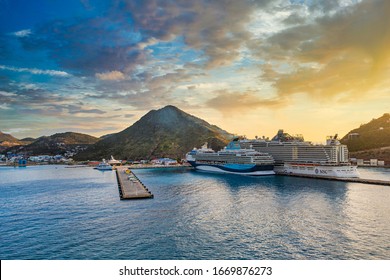 PHILIPSBURG, ST MAARTEN- February 6, 2019: Sint Maarten Is A Constituent Country Of The Netherlands In The Caribbean And Takes Up Half Of An Island Shared With Saint Martin, Part Of The French Indies.