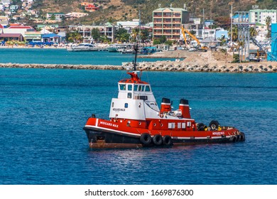 PHILIPSBURG, ST MAARTEN- February 6, 2019: Sint Maarten Is A Constituent Country Of The Netherlands In The Caribbean And Takes Up Half Of An Island Shared With Saint Martin, Part Of The French Indies.