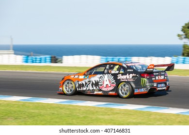 PHILLIP ISLAND, MELBOURNE/AUSTRALIA - 17 APRIL 2016: WD-40 V8 Supercar Series Race 7 - Phillip Island.