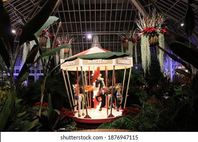 Phipps Conservatory And Botanical Gardens Winter Flower Show  - Pittsburgh, Pennsylvania, December 5, 2020.