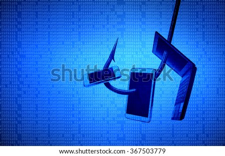 phishing attack on smartphone, tablet, and laptop computer