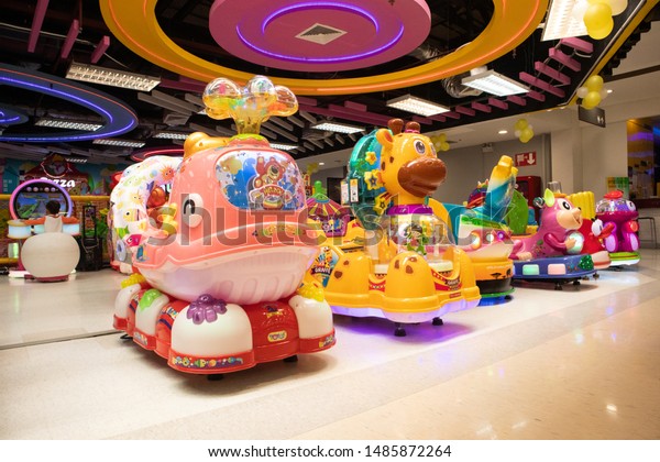 Phitsanulok, Thailand 20 Aug 2019:Kid zone at\
Lotus superstore,Skippy Land is the Arcade game Zone with karaoke\
and children playground\
corner