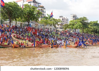 Phnom Penh / Cambodia - November 2016 : Cambodia Water Festival In Phnom Penh City