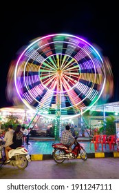 Phnom Penh, Phnom Penh -  Cambodia -  November 21st 2016: Image Of Fair Games In Phnom Penh Cambodia. Image At Night Of Colorful Recreation Activities.