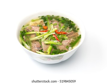 Pho Bo In A Bowl Isolated