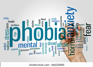 Phobia Concept Word Cloud Background