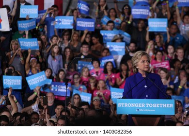 Phoenix, Ariz. / U.S. - November 2, 2016: Just days before the election Presidential candidate Hilary Clinton calls for a "better, stronger, fairer America...with bridges not walls." 3259