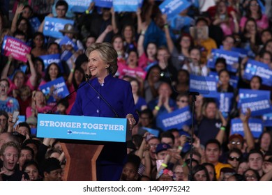 Phoenix, Ariz. / U.S. - November 2, 2016: Just days before the election Presidential candidate Hilary Clinton calls for a "better, stronger, fairer America...with bridges not walls." 3292