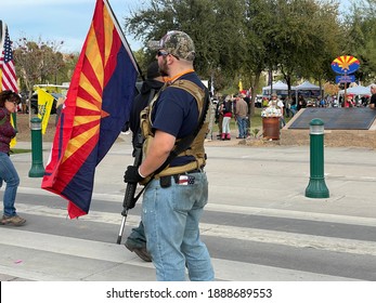 Phoenix, Ariz., USA - Jan 6, 2021: Mostly Maskless Trump Supporters Upset About Election Results Rally At The State Capitol On The Same Day Others Storm The US Capitol In DC. 1223