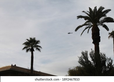 Phoenix, Ariz., USA - Jan 6, 2021: Law Enforcement Observe A Trump Rally From The Roof Of The Arizona State Capitol On The Same Day Others Storm The US Capitol In DC. 3907