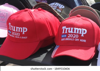 Phoenix, Ariz. / USA - November 7, 2020: Trump Campaign Merchandise Available For Sale Across The Street From The Maricopa County Recorder Including 