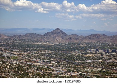 Phoenix Arizona Skyline Looking Northeast Including Stock Photo ...