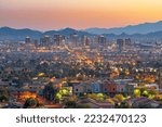 Phoenix, Arizona, USA downtown cityscape at dusk.