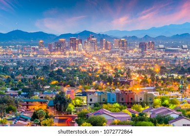 Phoenix, Arizona, USA downtown cityscape at dusk. - Shutterstock ID 1072772864