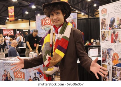Phoenix, AZ - May 28, 2017 A man cosplays 'The Doctor" from Doctor Who at Phoenix Comic Con 2017.