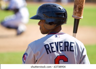 PHOENIX, AZ - OCTOBER 19: Ben Revere, A Top Minnesota Twins Prospect, Waits In The On-deck Circle Before Batting In An Arizona Fall League Game Oct. 19, 2010 At Phoenix Municipal Stadium, Arizona.