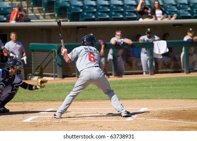 PHOENIX, AZ - OCTOBER 19: Ben Revere, A Top Prospect For The Minnesota Twins, Bats For The Peoria Saguaros In An Arizona Fall League Game Oct. 19, 2010 At Phoenix Municipal Stadium, Arizona.