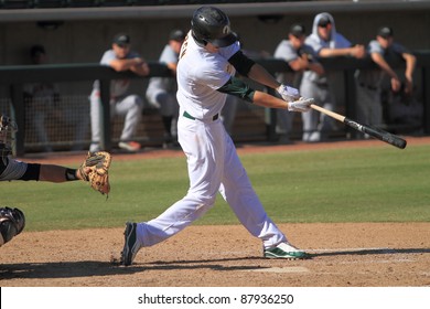 PHOENIX, AZ - OCTOBER 19: Grant Green, An Oakland A's Prospect From Double-A, Bats For The Phoenix Desert Dogs In An Arizona Fall League Game Oct. 19, 2011 At Phoenix Municipal Stadium, Phoenix, AZ.