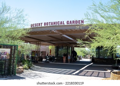 Phoenix, AZ - Sep 17 2022: The Entrance To The Desert Botanical Garden