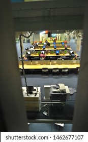 PHOENIX, AZ / USA - JANUARY 8 2011:  Visitors Work On Computers At Desks Near The College Depot, Inside The Burton Barr Central Library In Downtown Phoenix.