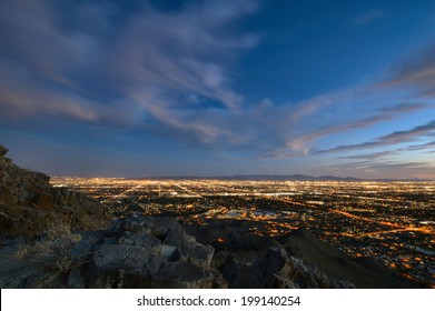 Phoenix City Lights At Dusk