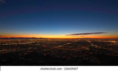 Phoenix City Lights At Dusk