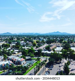 Phoenix City Sky View Ariel Shot