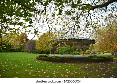 Phoenix Park Autumn Landscape In Dublin, Ireland. 