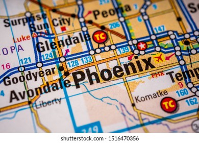 Phoenix Usa Map Travel Background Stock Photo 1516470356 | Shutterstock