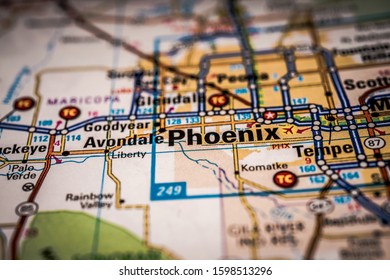 Phoenix Usa Map Travel Background Stock Photo 1598513296 | Shutterstock