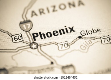 Phoenix. USA On A Map.