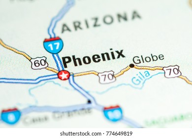 Phoenix. USA On A Map.