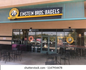 Phoenix,Az/USA 7.30.18 Einstein Bros Was Created By Corp Boston Chicken (Boston Market) In 1995.In 2014, Einstein Noah Restaurant Group Was Acquired By JAB Holding Comp & BDT Capital Partners.