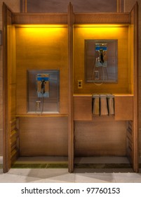 Phone Booths - Phone Books Hang In One Booth