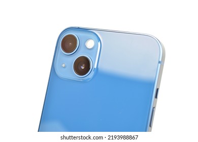 Phone Camera With Dual Lens Isolated On White Background With Clipping Path