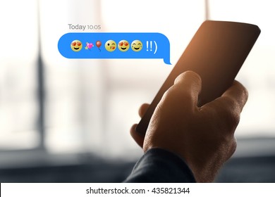 Phone with emoji