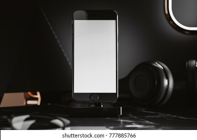 phone mockup on dark background

