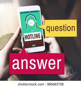 Phone Question Answer Technology Concept