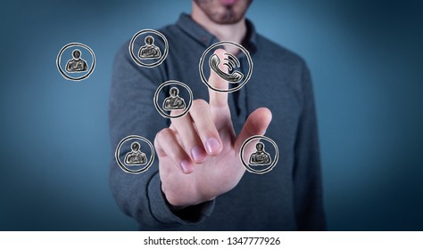 phone sign and people - Shutterstock ID 1347777926
