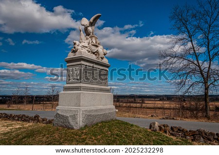 Photo of The 88th Pennsylvania Volunteer Infantry Monument, oak Ridge, Gettysburg National Military Park, Pennsylvania USA