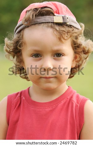 Similar – Foto eines bezaubernden Jungen, der traurig und verärgert war.