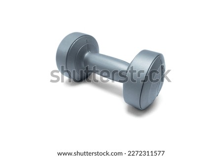 A photo after some edits, 2.2 lbs dumbbell on isolated white background.