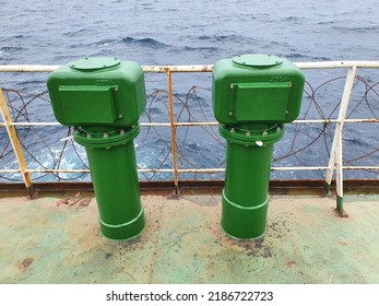 A Photo Of Air Vent Head Of Ballast Tank On A Cargo Ship Or Bulk Carrier.