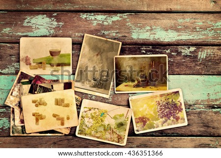 photo album wine on old wood stock photo edit now 436351366 old style photo album