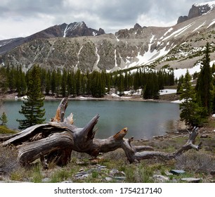 Photo of an alpine lake at high elevation in the mountains of the Great Basin in Nevada.