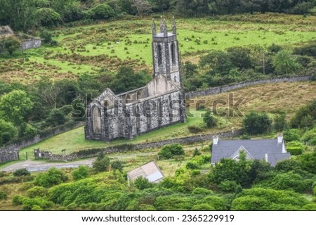 Photo of an ancient church in rural Ireland