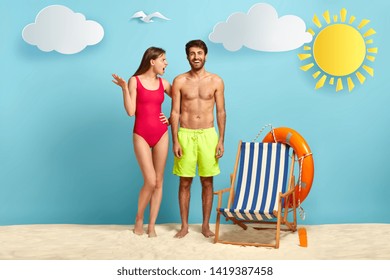 Lovely Family Couple On Tropical Beach Stock Photo (Edit Now) 1469857001