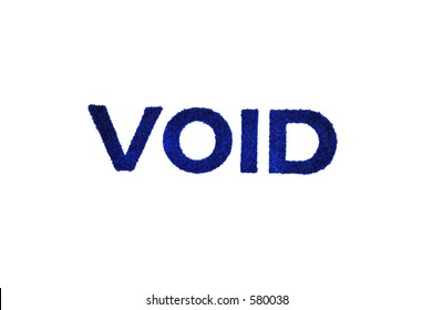 Photo of any old ink stamp - Void.