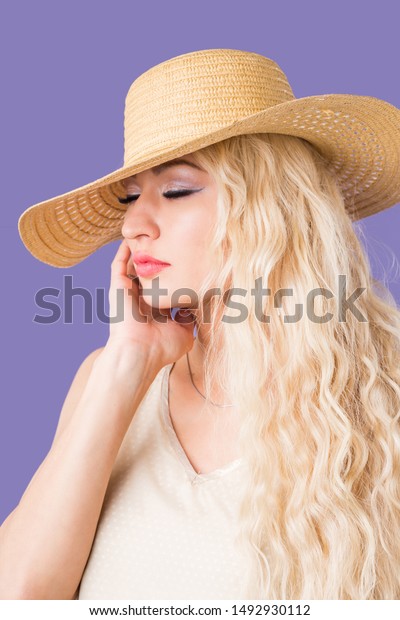 Photo Attractive Woman Long Blonde Hair Stock Photo Edit Now