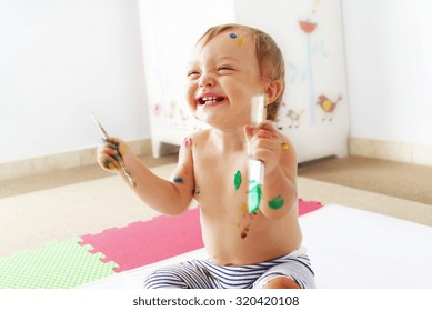 Photo Of Baby Girl  Painting